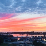 Abendhimmel vom Wohnzimmer aus gesehen